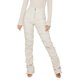 thumbnail image 1 of Gibobby pantalones de pana para mujer Pantalones fruncidos de sintética para mujer, mallas ajustadas de cintura de cuero PU apiladas, medias para fiesta y chica, ropa de calle (Blanco, S), 1 of 5