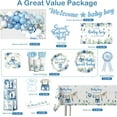 thumbnail image 4 of Morabloomy Baby Shower Decorations Set Baby Boy Theme Blue Serves 20 Guests, 260 Pieces, 4 of 8