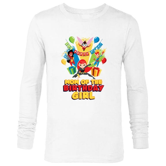 Marvel Super Women Family Party Mom of the Birthday Girl - Long Sleeve T-Shirt for Men - Customized-White