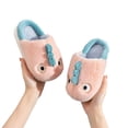 thumbnail image 4 of XIMIN Kids Baby Boys Girls Cute Dinosaur Cozy Plush Slippers Non Slip Cotton Knit Indoors House Bedroom Shoes Fall Winter Warm Furry Shoes, 4 of 9