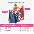 thumbnail image 2 of Frostluinai Women Sheer Sarong High Slit One Size Swimsuit Coverups 4th of July Summer American Flag Print Chiffon Wraps Beach Cover Up, 2 of 9