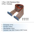 thumbnail image 3 of Unique Bargains 1 Pcs IDC Rainbow Wire Flat Ribbon Cable DB37 Female to DB37 Female 39.4 Inch Length 2.54mm Pitch, 3 of 4