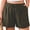D1-Olive Green, variant on Women's Plus Size Summer Shorts, Lightweight Breathable Casual Shorts with Pockets, Ethnic Geometric Stripe 3X Elastic Drawstring Waist High Waisted Lounge Beach Shorts