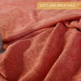thumbnail image 4 of Kasentex  Knitted Throw Blanket Soft Waffle Throw with Decorative Color and Design for Couch Sofa, Office and Bed Peach 60 x 80, 4 of 5