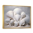 thumbnail image 2 of Designart " White Seashells" Animals Floater Framed Canvas Print, 2 of 7