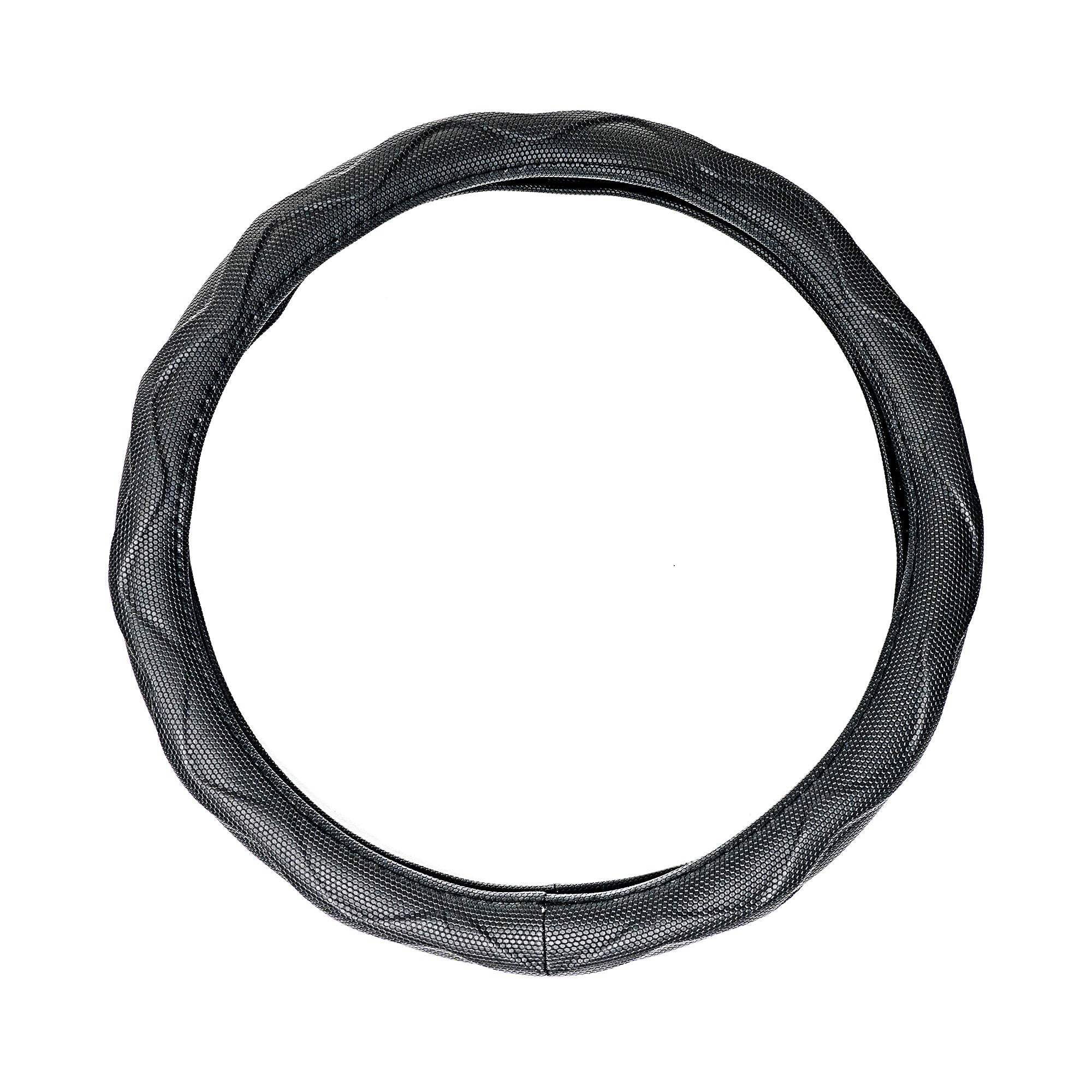 Alpena Black Diamond Mold Steering Wheel Cover – Fits 14" to 15" Car Steering Wheels, Non-Slip Grip, Soft Touch Comfort, Universal Fit for Cars  SUVs