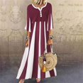 thumbnail image 2 of EQWLJWE Robes d'Été pour Femmes 2023 Mode d'Été Décontractée à Rayures Manches Mi-Longues Robe Midi Ample, 2 of 5