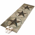 thumbnail image 2 of 2'x6' Rug Runners for Hallways Kitchen, Vintage Farmhouse Non Slip Entryway Beside Floor Carpet Runner, Rustic Western Texas Star Shabby Art Laundry Room Bedroom Throw Rugs Mat for Family Pet, 2 of 8