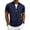 a01Navy, variant on LODIENY Mens Short Sleeve Bomber Jacket Band Neck Lightweight Classic Casual Shirts Full Zip Up Spring Summer Golf Coat with Pockets Black M