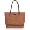 thumbnail image 1 of Bolso Tote Montana West de Cuero Vegano Trenzado para Mujeres MWC-090BR, 1 of 7