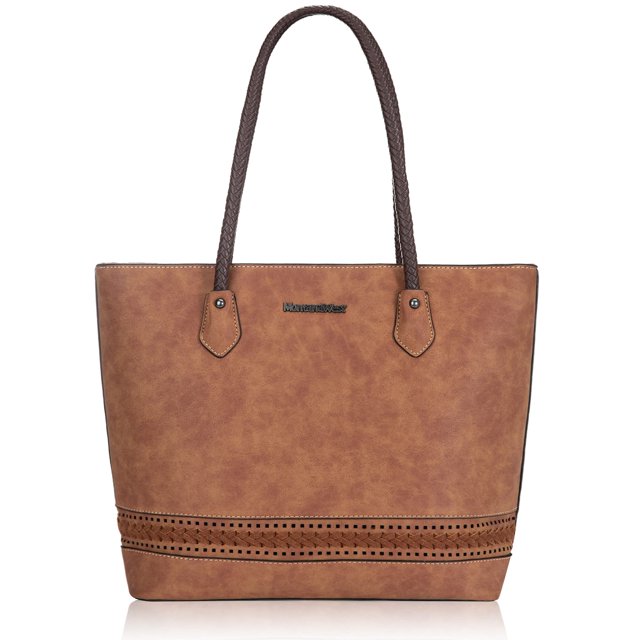 Bolso Tote Montana West de Cuero Vegano Trenzado para Mujeres MWC-090BR