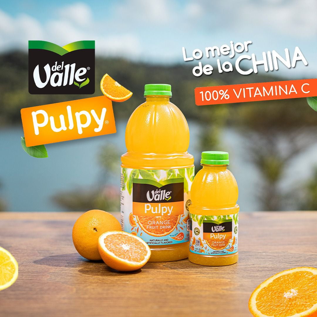 Del Valle Pulpy Orange Juice, Juice Drink, 16 fl oz Plastic Bottle