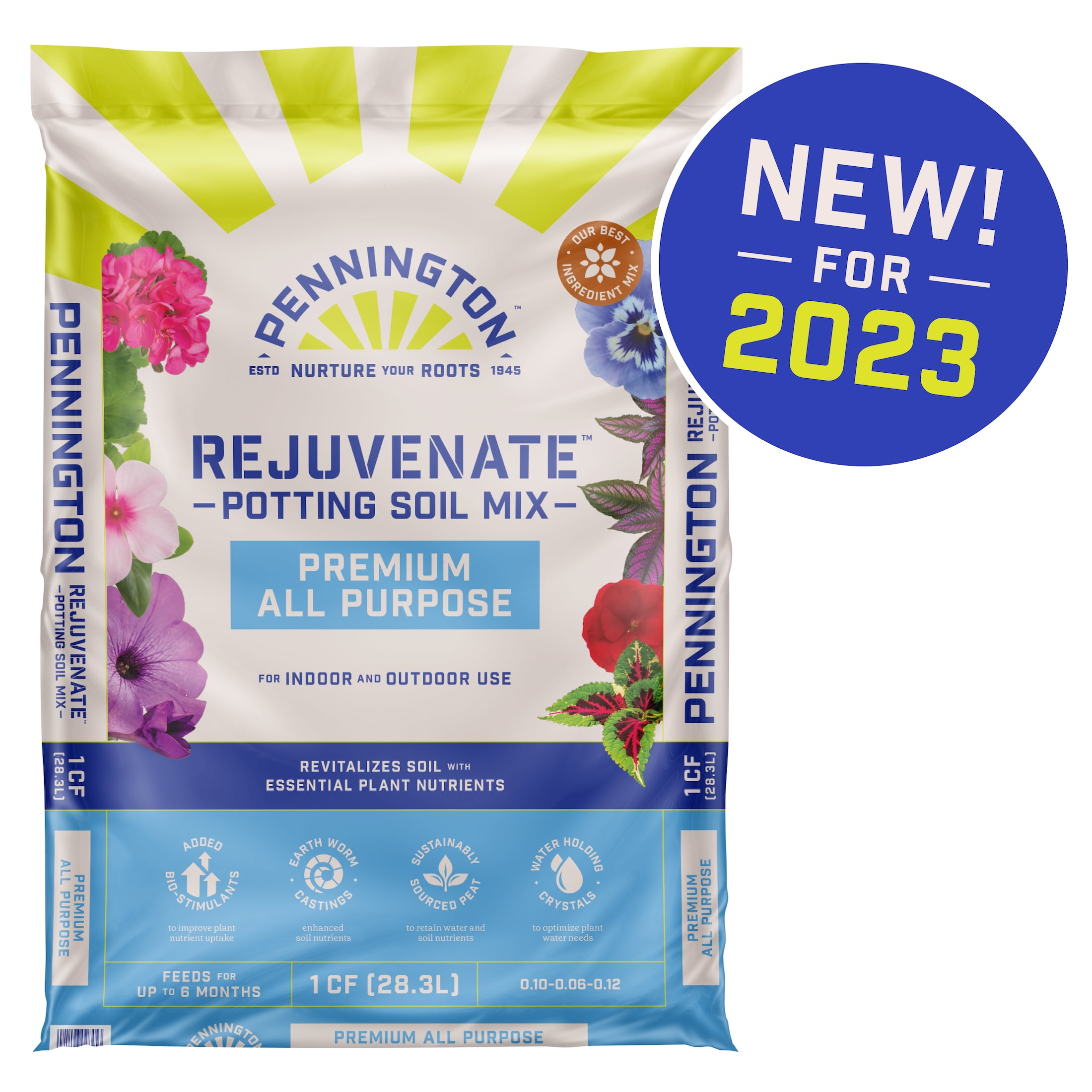 Pennington Rejuvenate Premium All Purpose Potting Soil Mix, 1 cu ft.