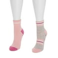 thumbnail image 3 of MUK LUKS Women's Studio Socks - Quarter Crew Cotton Compression 2 Pack, 3 of 3