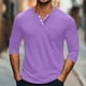 thumbnail image 1 of pstuiky camisa de manga larga para hombre, Camisa transpirable de manga larga y cuello redondo de color sólido para hombre Tops de talla grande para hombre xxl, 1 of 6