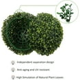 thumbnail image 3 of Pebbuoy Artificial Plant Topiary Ball Faux Boxwood Decorative Balls for Backyard, Balcony, Garden, Wedding Party, Home Office Decor, 3 of 6
