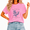 1-Pink, variant on Women s Funny Raccoon Graphic Tee Washed Sassy Animal Quote Top Retro Dancing Raccoon Shirt