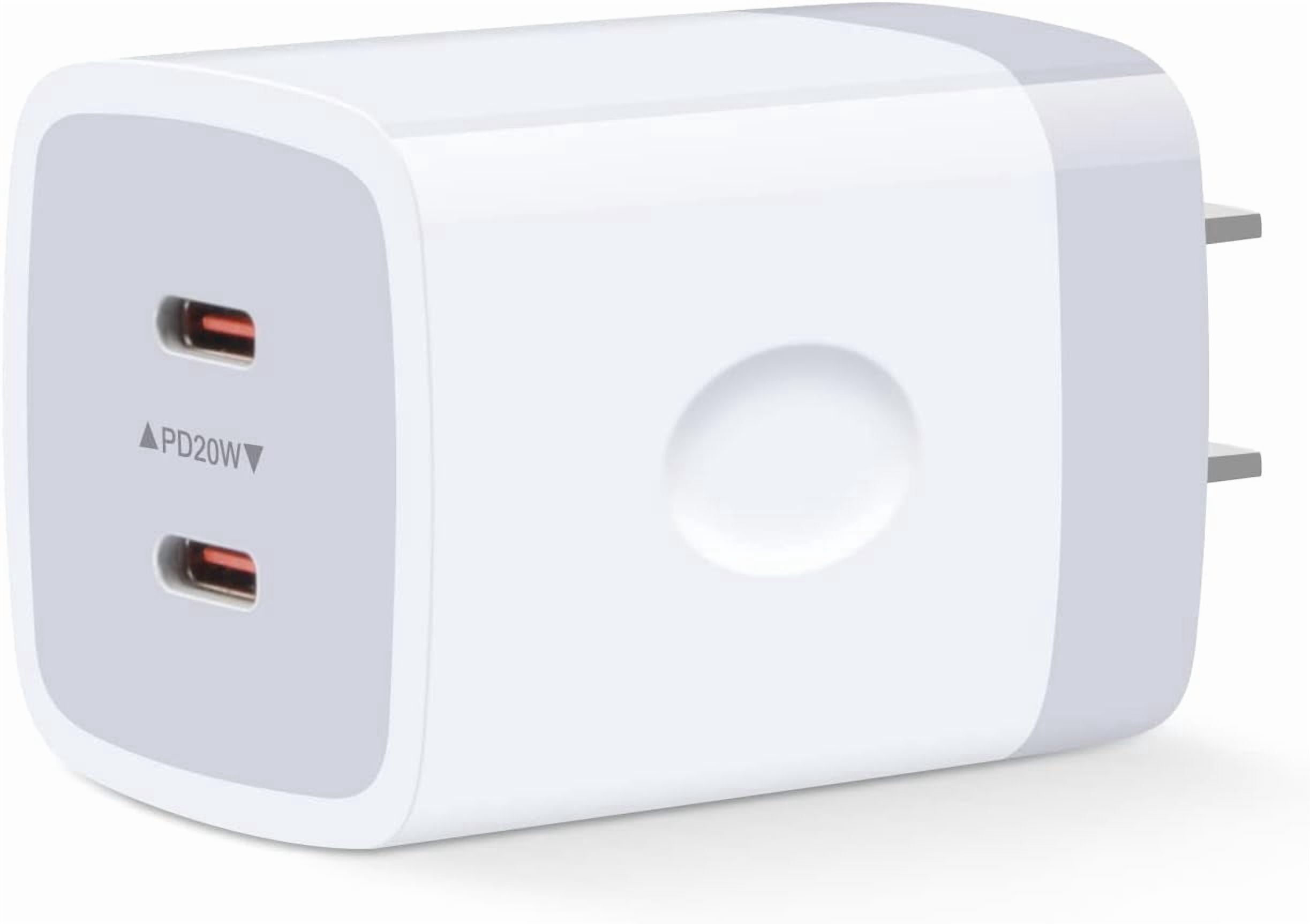 RGHJAR-USB C Block, 40W Dual USB C Wall Charger,2-Port PD 3.0 20W USB Cube Power Adapter for iPhone 17/17 Pro/17 Pro Max/16/15/14/13/X Plus,Samsung Galaxy S25 Ultra,Pixel 10 Pro,USB Wall Plug