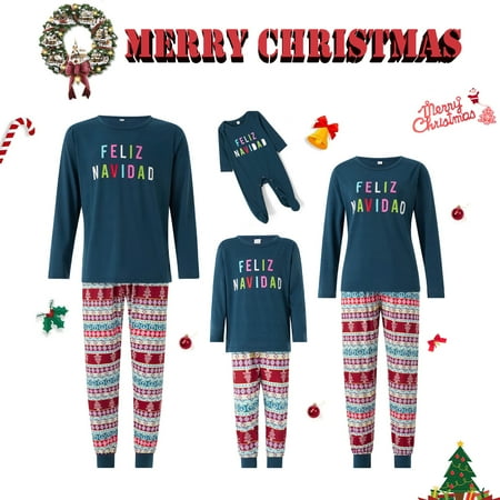 

Christmas Family Matching Pajamas Sets Letter Print Sleepwear Holiday Xmas Loungewear Jammies Pjs For Adult Kids Baby