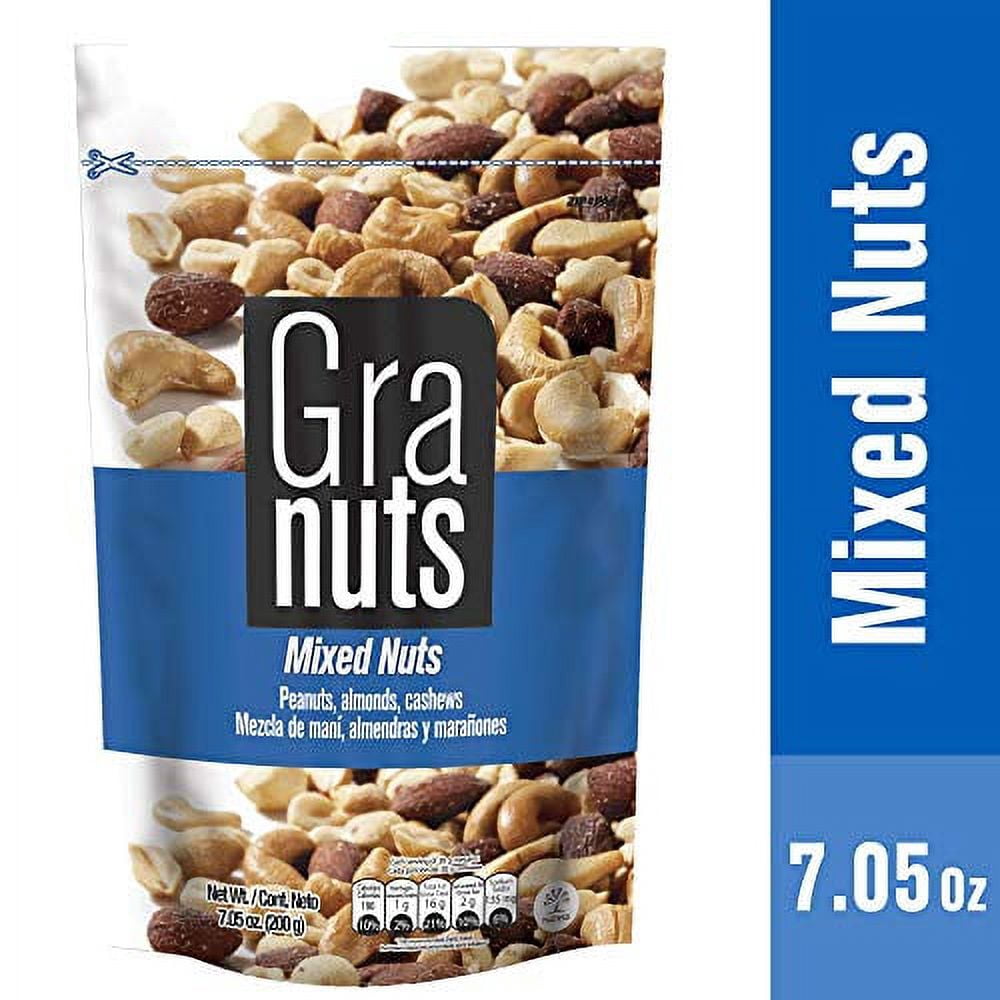 Granuts Mixed Nuts, 7.05 oz – Almonds, Peanuts & Cashews Trail Mix