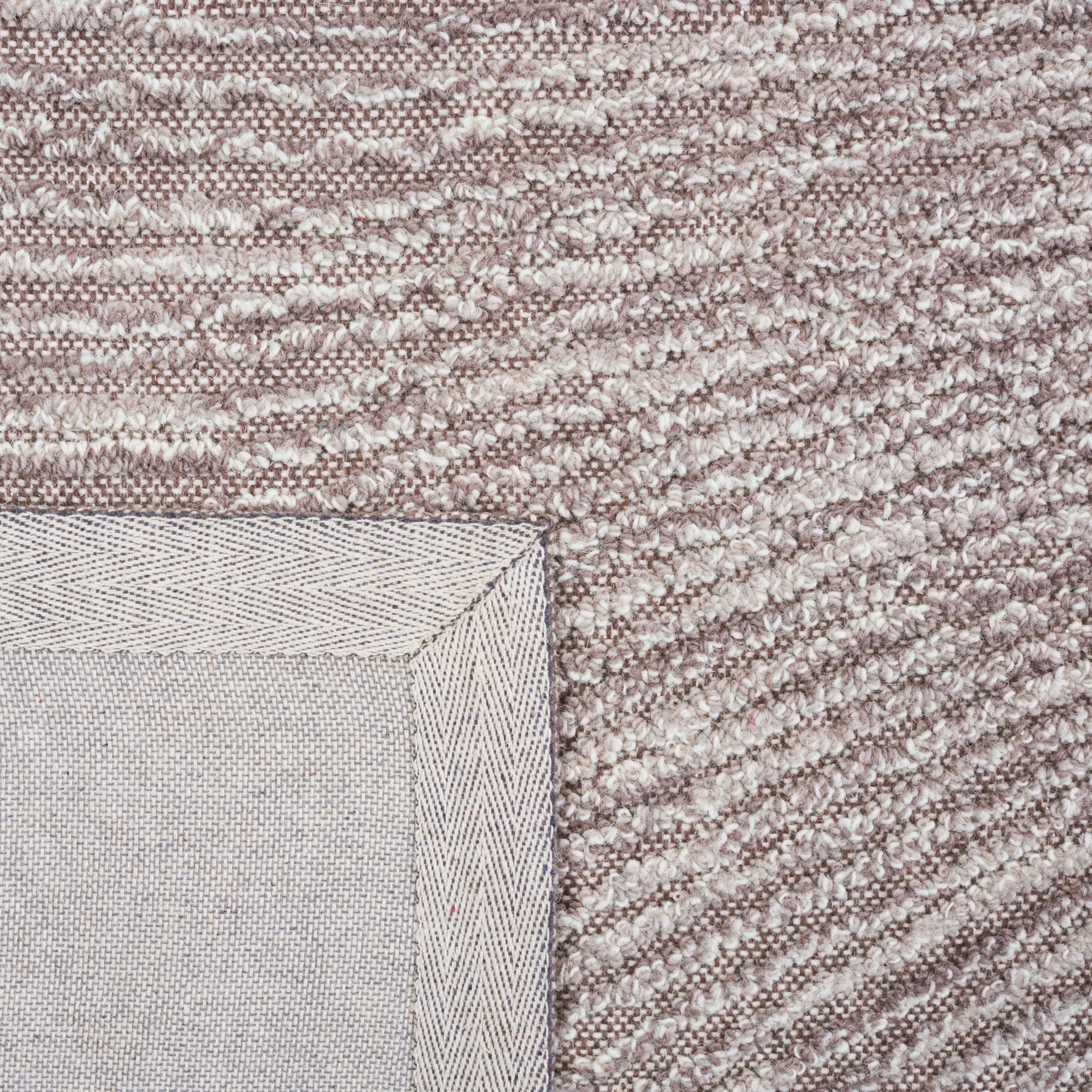 SAFAVIEH Trace Jimney Abstract Area Rug, Brown/Ivory, 6' x 6' Round