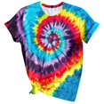 thumbnail image 1 of CHOK Hauts d'Été pour Femmes, T-Shirt Imprimé Teinture sur Nœuds à Col Rond et Manches Courtes, Tunique Décontractée pour Vacances, 1 of 3