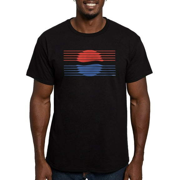 CafePress - Pepsi 90S Lines Men's Fitted T Shirt (Dark) - Men's Fitted T-Shirt