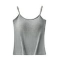 thumbnail image 2 of tarylea Camisole Tops for Women Sleeveless Built in Bra Adjustable Spaghetti Strap Tank Tops Casual Summer Comfy Lounge Tops, 2 of 3