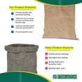 thumbnail image 4 of Juego de sacos de arpillera FIBEUSION, resistentes, reutilizables, con capacidad de 50 kg, 4 of 9