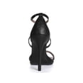 thumbnail image 3 of BLISSFUL STEP Women's Open Toe Stiletto High Heeled Lace Up Sandals Blacks 7.5, 3 of 7