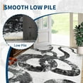 thumbnail image 5 of 2x6 Washable Black & White Runner Rug, Soft Non-Slip, Low Pile, Ultra Thin Snake Print, Lightweight Mat for Kitchen, Hallway, Bathroom, Laundry., 5 of 7