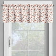 thumbnail image 2 of Ambesonne Rowan Valance Pack of 2, Juicy Ashberries Graphic, 42"X12", Scarlet White, 2 of 5
