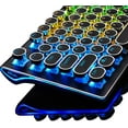 thumbnail image 2 of RK ROYAL KLUDGE Clavier de Machine à Écrire S108, Clavier Mécanique Rétro de Jeu Filaire 108 Touches avec Rétroéclairage RGB, Repose-Poignet Détachable, Touches Rondes Interrupteurs Bleus - Noir, 2 of 8