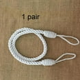 thumbnail image 2 of 2 alzapaños para cortinas con borlas y cuerda trenzada para decoración de sala de estar y dormitorio. Blanco 1, 2 of 9