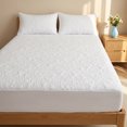 thumbnail image 5 of REGALWOVEN Fitted Sheet, Solid Polyester Bed Sheets, Wrinkle-resistant and Ultra Soft for Comfortable Sleep White 1 PC 39.0x74.8 inch, 5 of 5