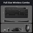 thumbnail image 6 of Wireless Keyboard and Mouse Combo 2.4GHz USB Full Size Silent/Quiet RGB Backlit Light Up Computer Keyboards & Mouse Combos for Mac PC Laptop, Black, 6 of 9