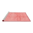 thumbnail image 2 of Ahgly Company Machine Washable Indoor Square Abstract Red Modern Area Rugs, 5' Square, 2 of 4
