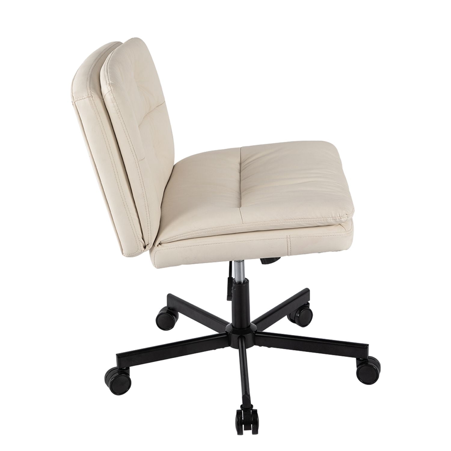 Asteroutdoor 360 Swivel Home Office Desk Chair with Wheels, Larger Size, Adjustable Height, Black