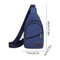 thumbnail image 3 of Crossbody Bag Waterproof, ZZkhGO Adjustable Singles-Shoulder Backpack for Hiking, Large Capacity Multi-Functional Sling Chest Bag with Security Pocket for Travel Daily Use, Blue, 3 of 6