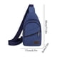thumbnail image 3 of Bolsa cruzada unisex Mochila impermeable de lona con bandolera 30x17cm Bolsa de hombro individual con múltiples compartimentos para senderismo Viajes de uso diario Azul negro Verde claro Caqui marrón, 3 of 6