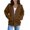 Earthy Yellow, variant on Soft Fleece Zip-Up Hoodie for Women, Long Sleeve Drawstring Open Front Sweatshirt - Loose Fit Casual Fall Winter Jacket Blue L