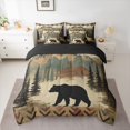 thumbnail image 2 of Castle Fairy Safari Bear Twin Bedding Sets 7-Piece for Boys Girls,Jungle Animal Bedding Comforter Set Microfiber,Retro Vintage Aesthetic Breathable Sheet Sets,Super Cozy Room Decor,Reversible, 2 of 8