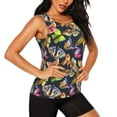 thumbnail image 2 of Balery Butterfly Wild Insect Camiseta sin mangas estampada ligera para mujer, tops de entrenamiento sin mangas, camisetas de yoga transpirables de secado rápido.-Small, 2 of 7
