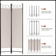 thumbnail image 3 of NiamVelo Room Dividers Folding Privacy Screens 4 Panel Portable Privacy Partition for Home Office Bedroom, Tan, 3 of 7
