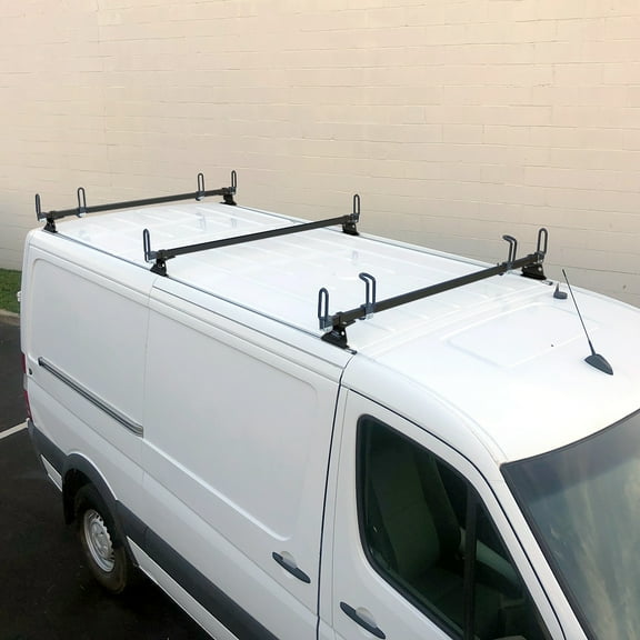 Vantech Heavy Duty 3 Bar Ladder Roof Rack Fits: Mercedes/Dodge Sprinter 2007-On Low Roof