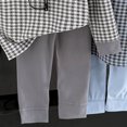 thumbnail image 4 of Faraee Toddler Baby 2 Piece Outfit Set Plaid Long Sleeve Crew Neck Top Solid Color Long Pants Soft Knit Loungewear for Boys Girls 6‑12 Months to 6‑7 Years, 4 of 5