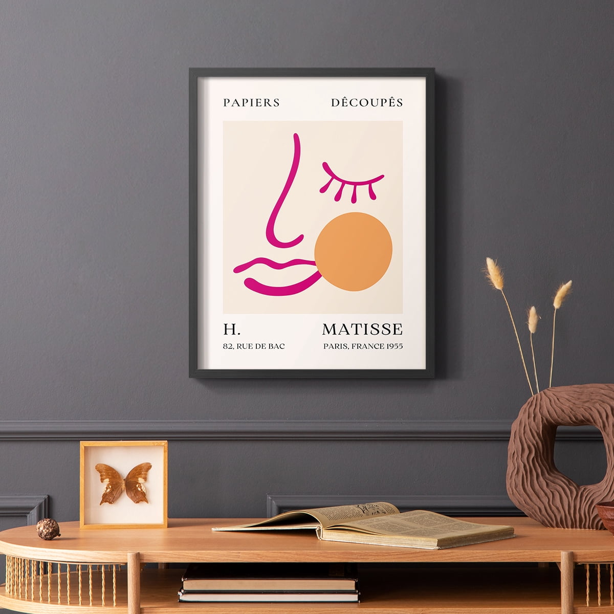 Matisse CLXV Framed Print in Black Solid Wood 16 x 20 Framed Print