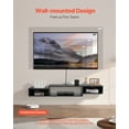 thumbnail image 2 of VEVOR Floating TV Stand 59" Entertainment Center Power Outlet & Cable Hole Black, 2 of 9