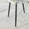 thumbnail image 3 of Table and Chair Set. A Tempered Glass Round Table with A Diameter of 36.6 Inches. Paired with 6 Transparent Plastic Dining Chairs, (Black + Transparent + Glass+Metal + Plastic + Seats 6), 3 of 9