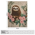 thumbnail image 4 of ARISTURING  Sloth Sherpa Blanket Smooth Soft Print Throw Blanket Kid Baby for Sofa Chair Bed Office Travelling Camping, 4 of 6